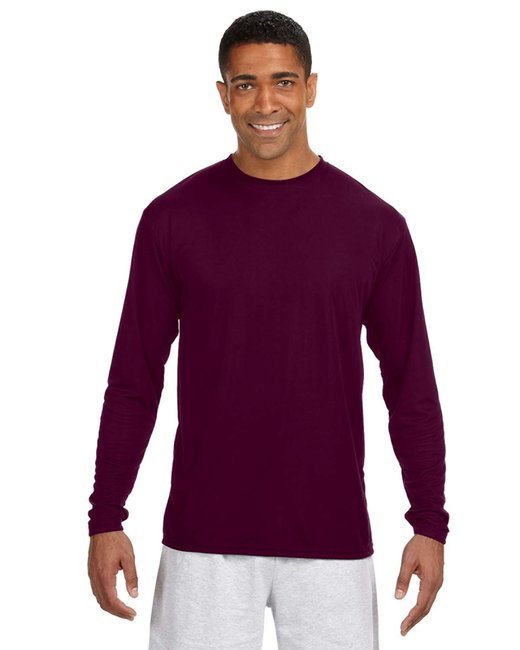 Men's Cooling Performance Long Sleeve T-Shirt - ATHLETIC ORANGE - S