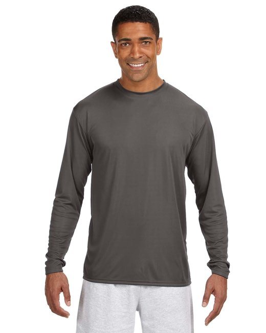 Men's Cooling Performance Long Sleeve T-Shirt - ATHLETIC ORANGE - S