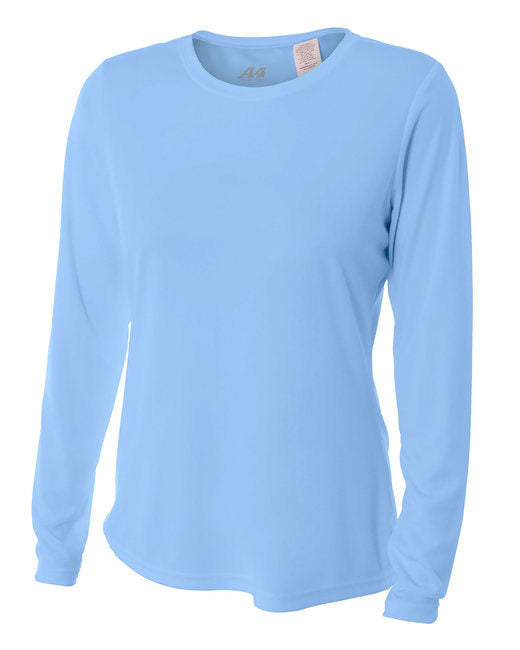 Ladies' Long Sleeve Cooling Performance Crew Shirt - LIGHT YELLOW - XS
