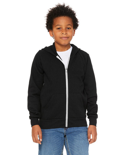 Youth Sponge Fleece Full-Zip Hooded Sweatshirt - HTHR TRUE ROYAL - S