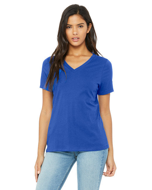 Ladies' Relaxed Jersey V-Neck T-Shirt - BERRY - S
