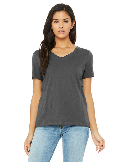 Ladies' Relaxed Jersey V-Neck T-Shirt - BERRY - S