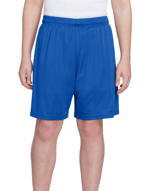 Youth Cooling Performance Polyester Short - BLACK - S