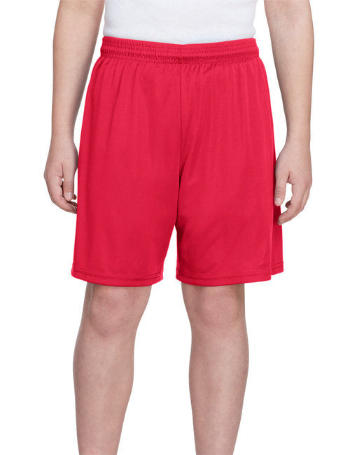 Youth Cooling Performance Polyester Short - BLACK - S