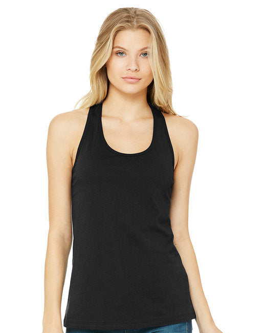 Ladies' Jersey Racerback Tank - WHITE - S