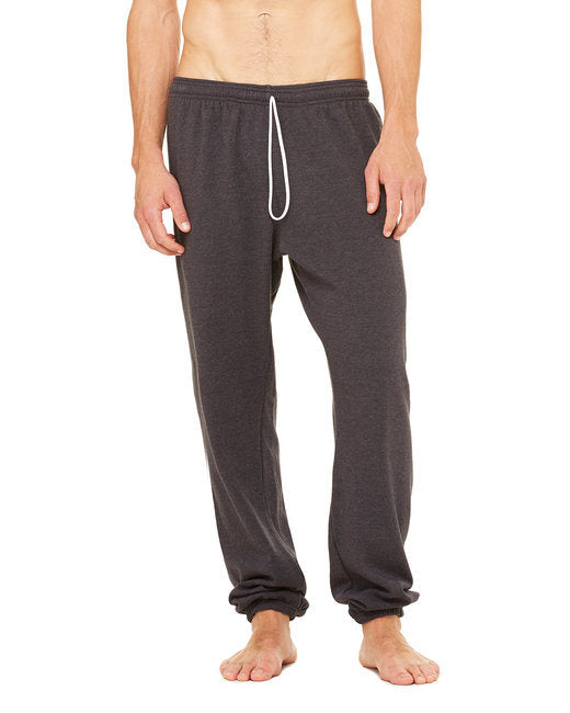 Unisex Sponge Fleece Long Scrunch Pant - DARK GRY HEATHER - XS