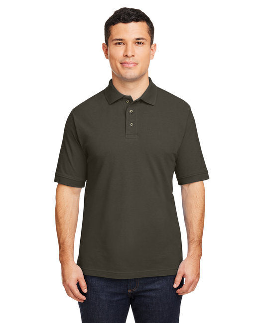 Men's 6 oz. Ringspun Cotton Piqué Short-Sleeve Polo - WHITE - 5XL