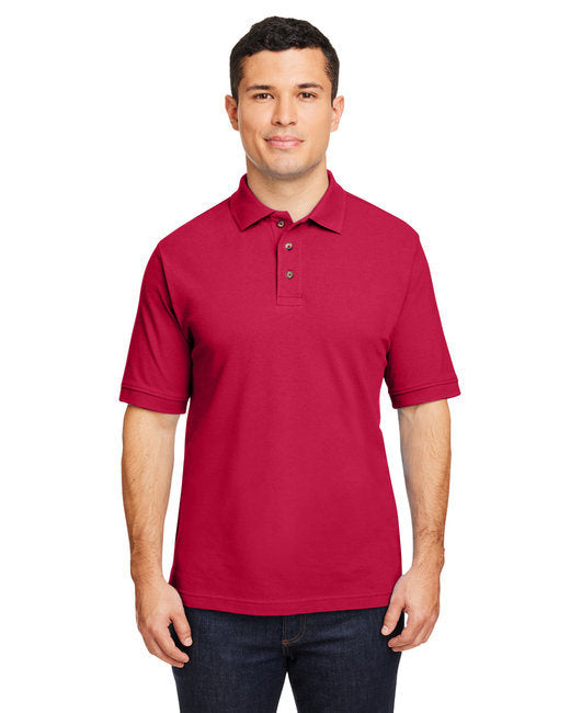 Men's 6 oz. Ringspun Cotton Piqué Short-Sleeve Polo - WHITE - 5XL