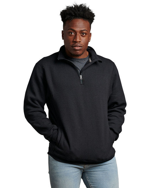 Unisex Dri-Power® Quarter-Zip Fleece - BLACK - S