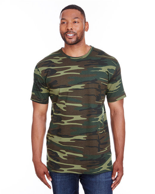 Men's Camo T-Shirt - BLUE WOODLAND - S