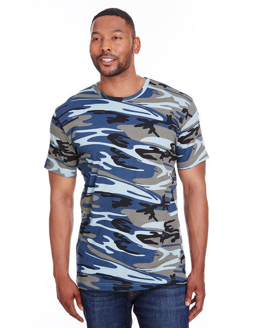 Men's Camo T-Shirt - BLUE WOODLAND - S