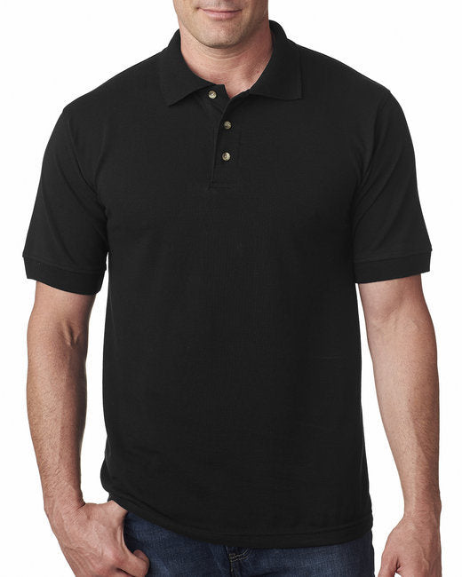 Adult 6.1 oz.; Cotton Piqué Polo - BLACK - S