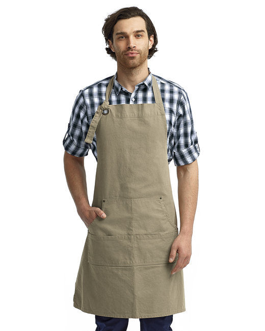 Unisex "Calibre" Heavy Cotton Canvas Pocket Apron - BLACK - OS