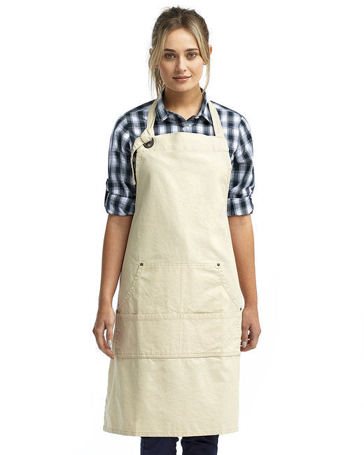 Unisex "Calibre" Heavy Cotton Canvas Pocket Apron - BLACK - OS