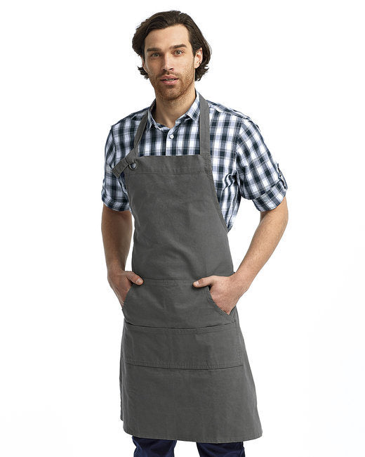 Unisex "Calibre" Heavy Cotton Canvas Pocket Apron - BLACK - OS