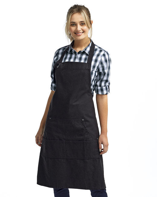 Unisex "Calibre" Heavy Cotton Canvas Pocket Apron - BLACK - OS