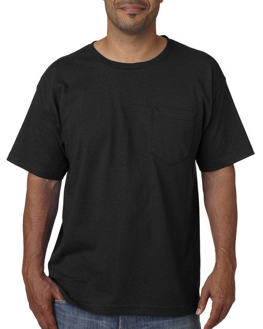 Adult Short-Sleeve T-Shirt with Pocket - BLACK - S