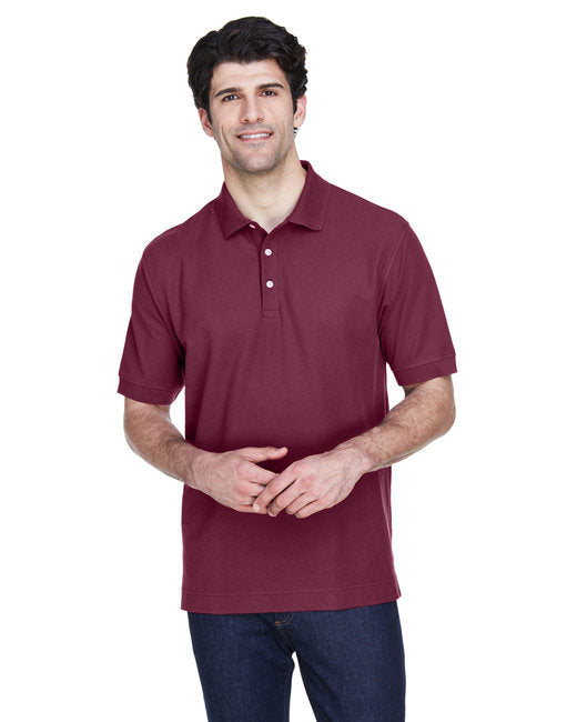 Men's Pima Piqué Short-Sleeve Polo - WHITE - XS