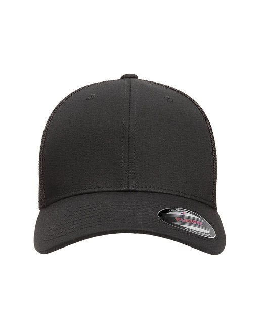 Adult 6-Panel Trucker Cap - BLACK - OS