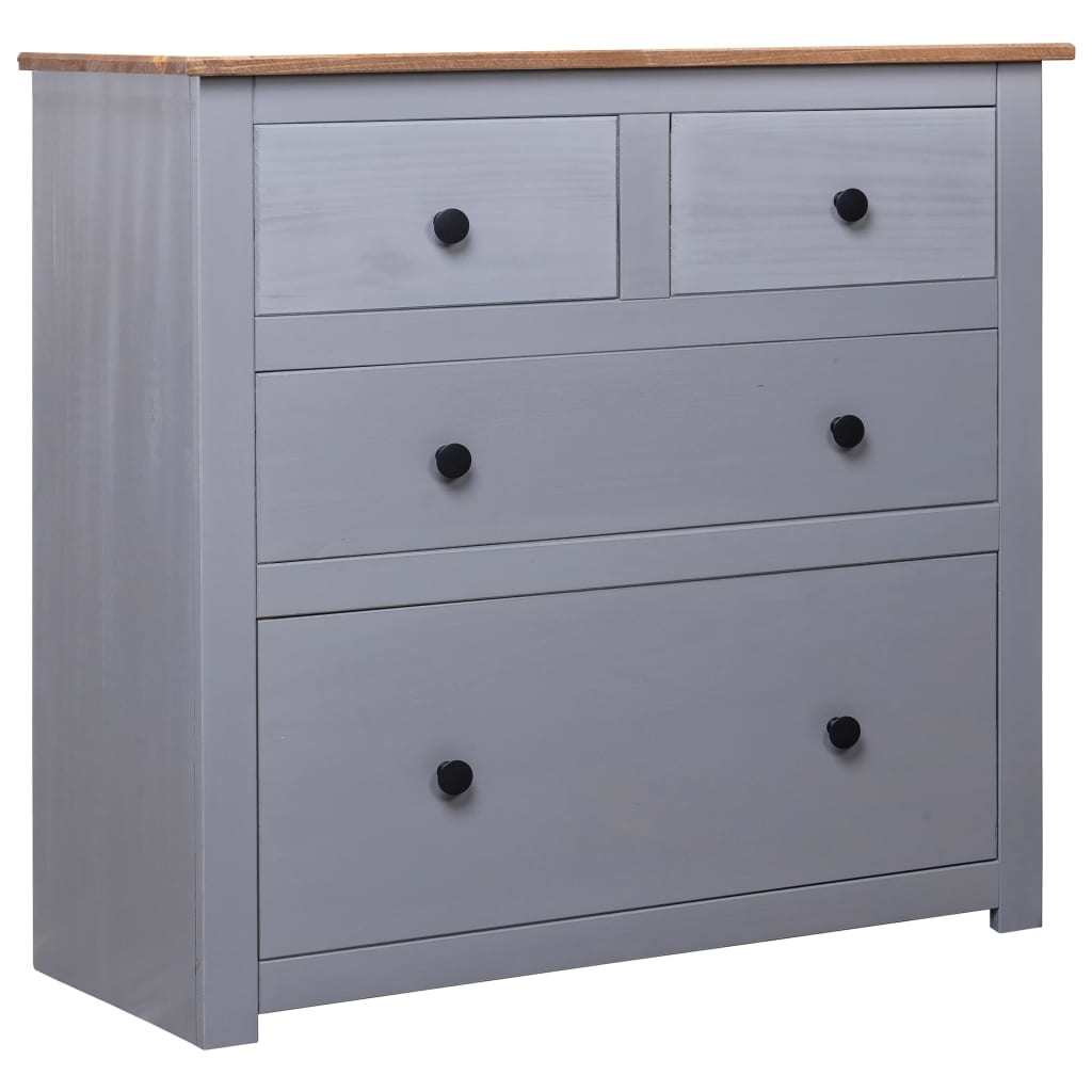 Sideboard Gray 31.5"x15.7"x32.7" Pinewood Panama Range