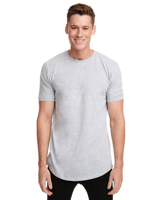 Men's Cotton Long Body Crew - BLACK - S