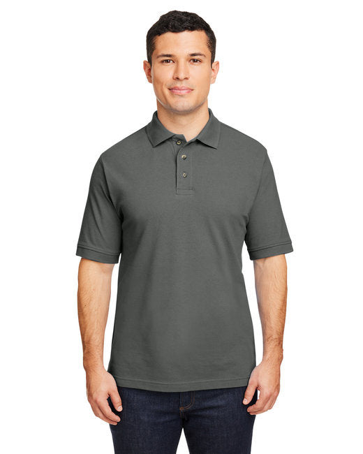Men's 6 oz. Ringspun Cotton Piqué Short-Sleeve Polo - WHITE - 5XL