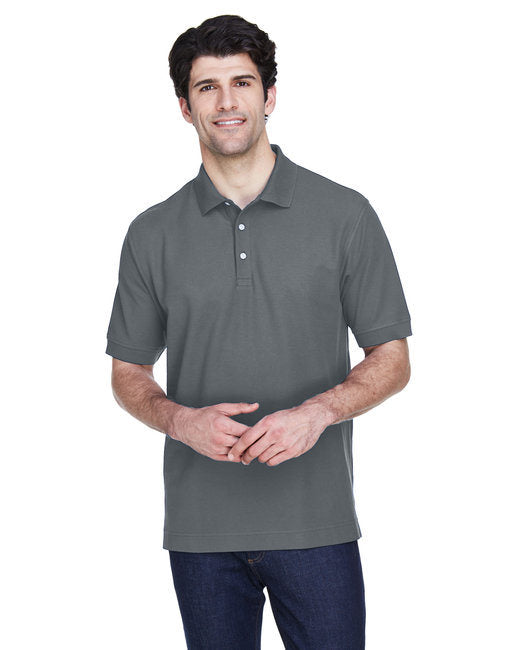 Men's Pima Piqué Short-Sleeve Polo - WHITE - XS