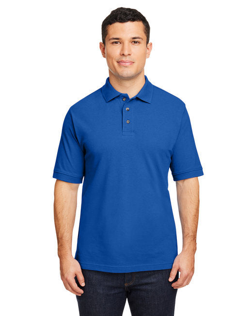 Men's 6 oz. Ringspun Cotton Piqué Short-Sleeve Polo - WHITE - 5XL