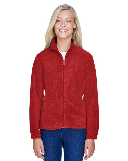 Ladies' 8 oz. Full-Zip Fleece - BLACK - XS