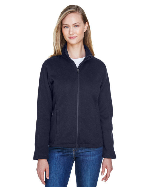 Ladies' Bristol Full-Zip Sweater Fleece Jacket - GREY HEATHER - XS