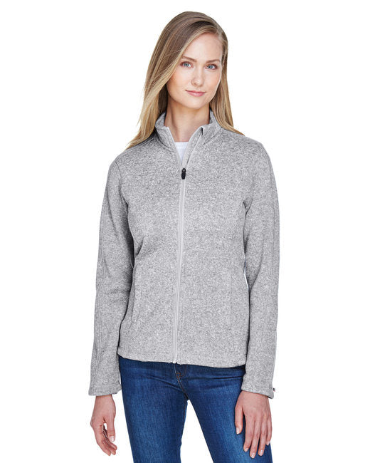 Ladies' Bristol Full-Zip Sweater Fleece Jacket - GREY HEATHER - XS