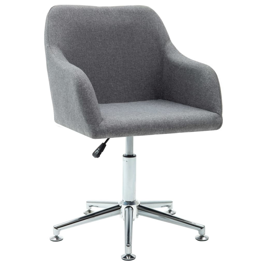 Swivel Office Chair Light Gray Fabric