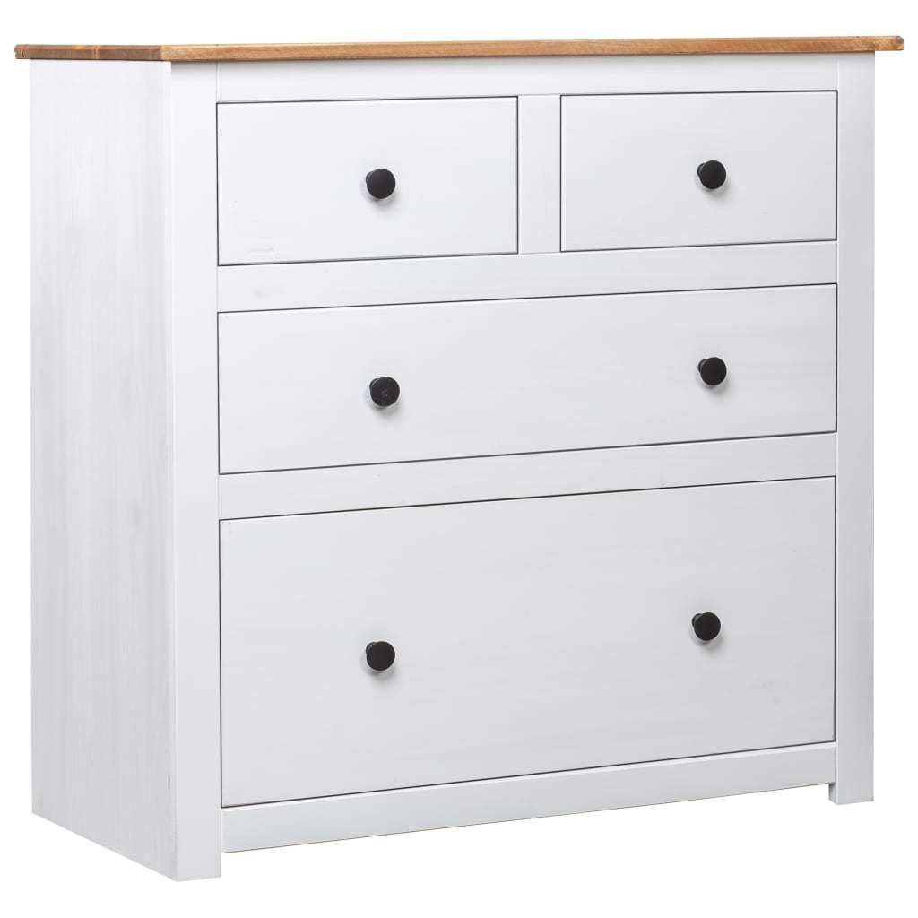 Sideboard White 31.5"x15.7"x32.7" Pinewood Panama Range