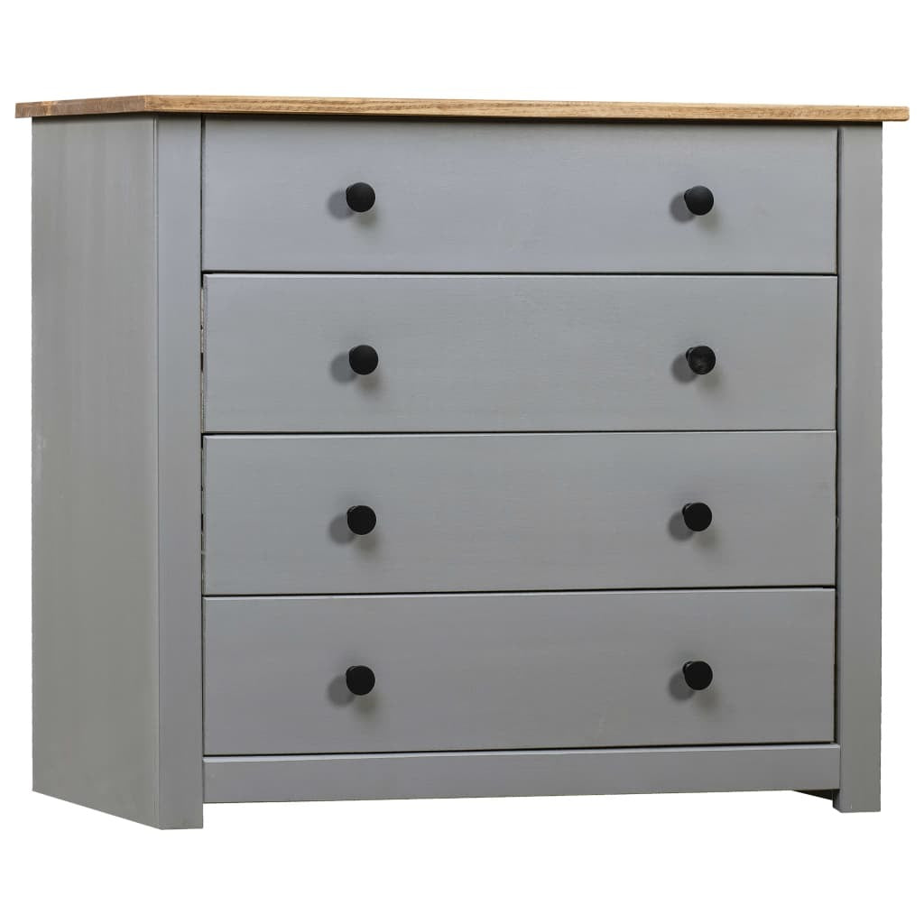 Side Cabinet Gray 31.5"x15.7"x28.7" Pine Panama Range