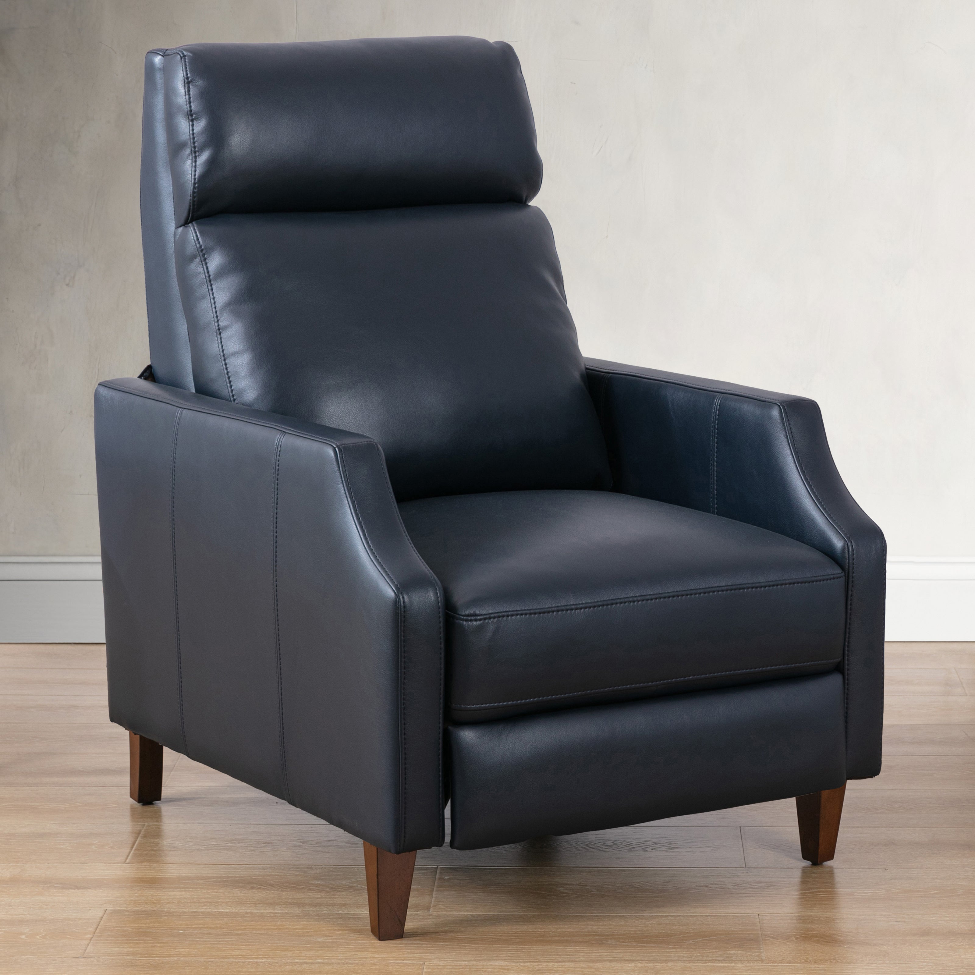 Biscoe Push Back Recliner - Midnight Blue