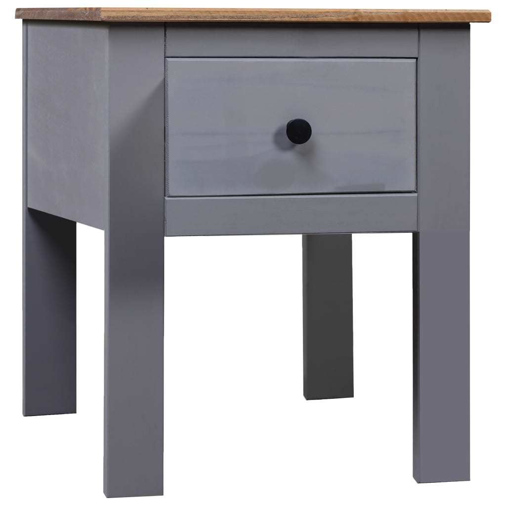 Bedside Cabinet Gray 18.1"x15.7"x22.4" Pine Panama Range