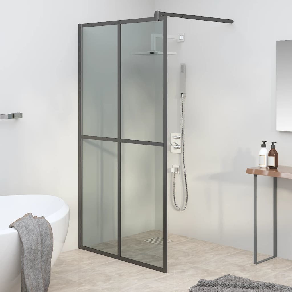 Walk-in Shower Screen 39.4"x76.8" Dark Tempered Glass