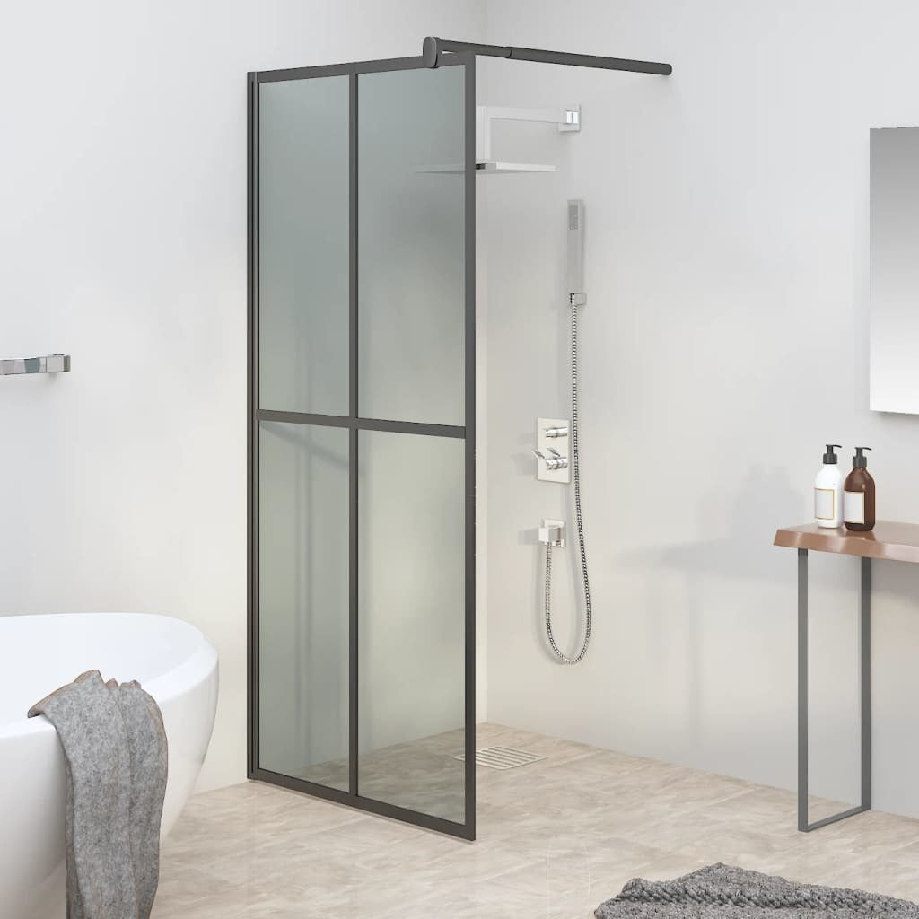 Walk-in Shower Screen 35.4"x76.8" Dark Tempered Glass