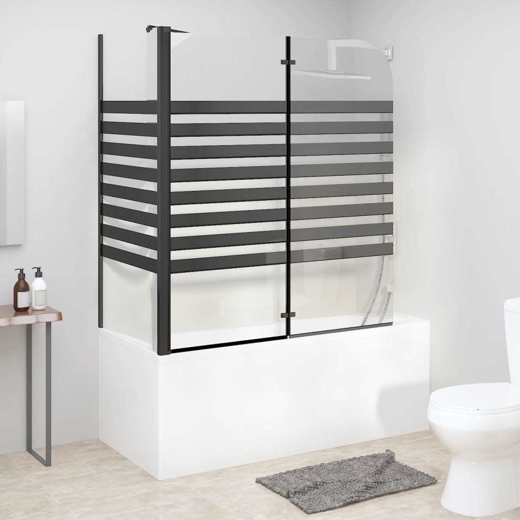 Stripe Bath Enclosure 47.2"x26.8"x51.2" Tempered Glass