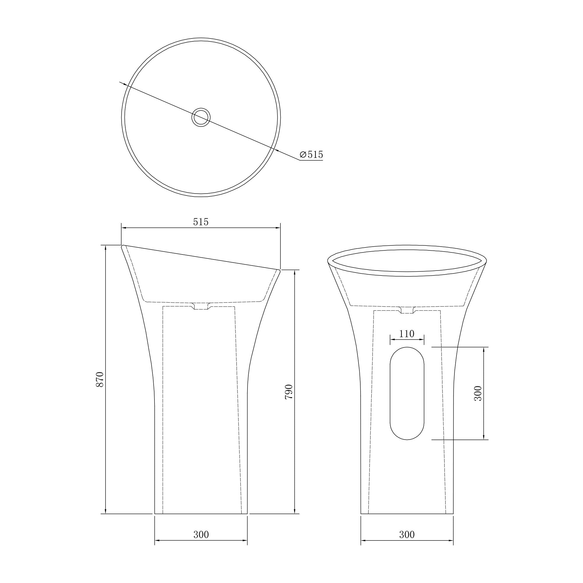 FS508-515 Solid surface basin