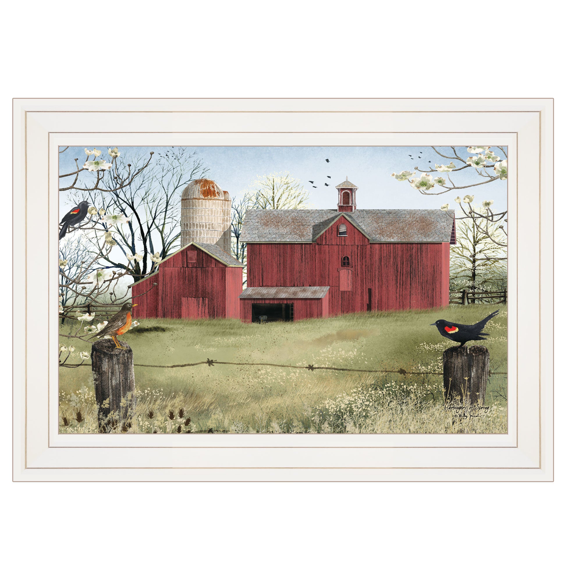 "Harbingers of Spring" by Billy Jacobs, Ready to Hang Framed Print, White Frame