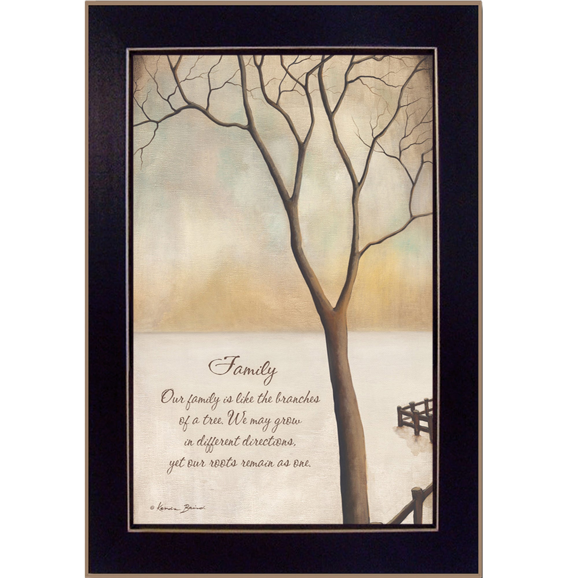 "Family" By Kendra Baird, Printed Wall Art, Ready To Hang Framed Poster, Black Frame