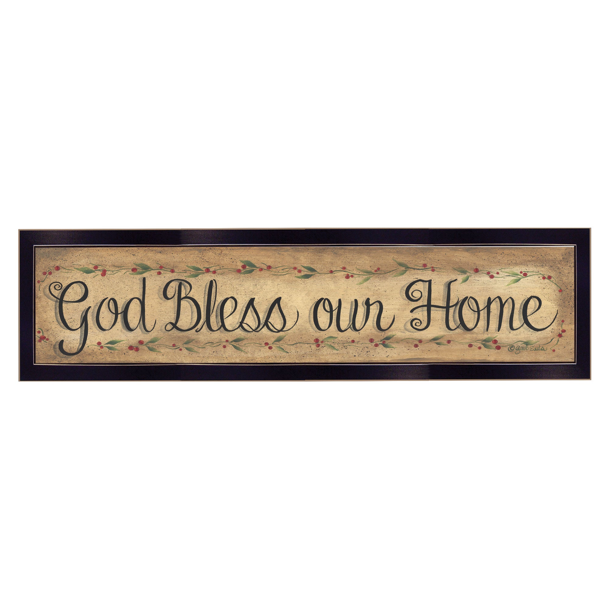 "God Bless Our Home" by Gail Eads, Ready to Hang Framed Print, Black Frame