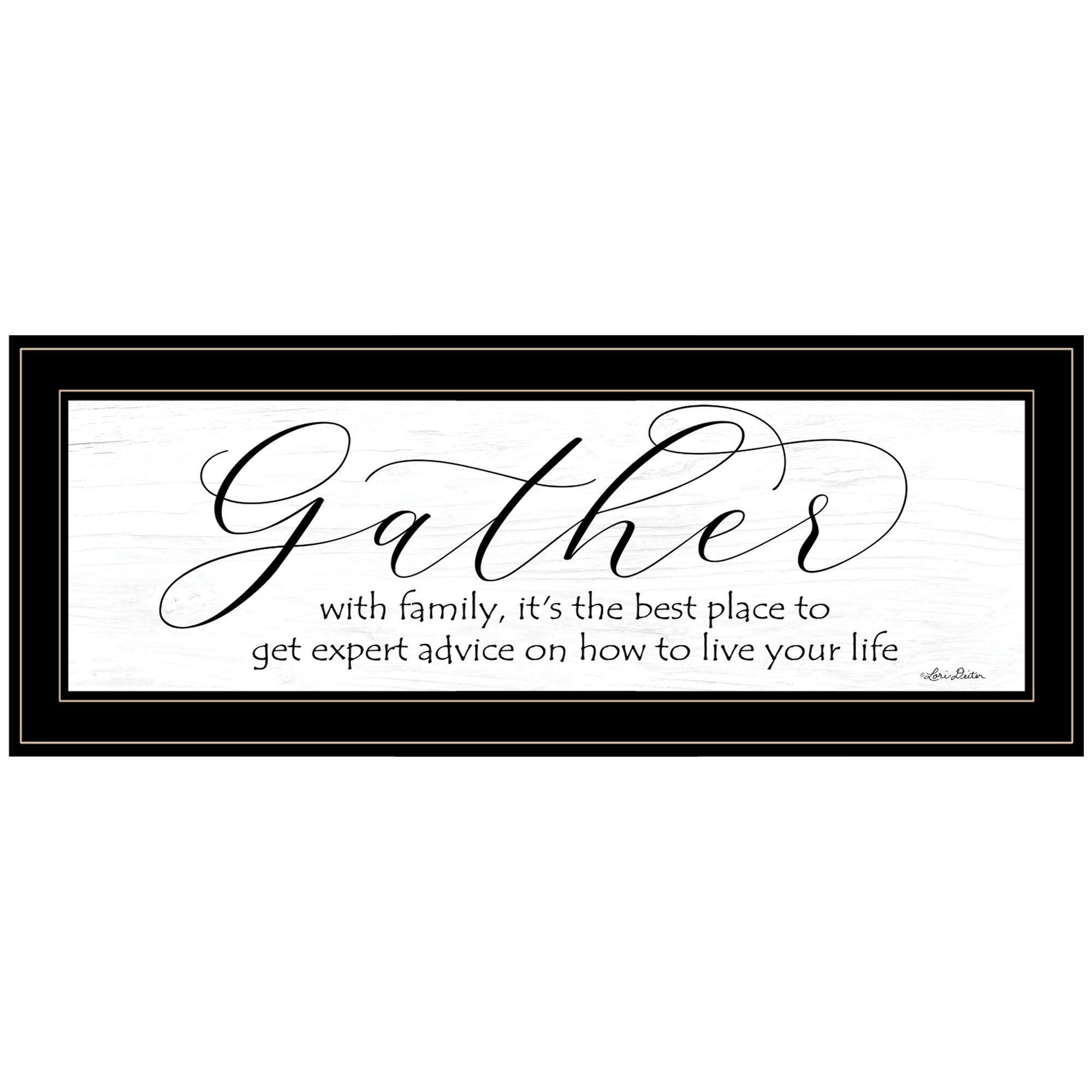 "Expert Advice" by Lori Deiter, Ready to Hang Framed Print, Black Print