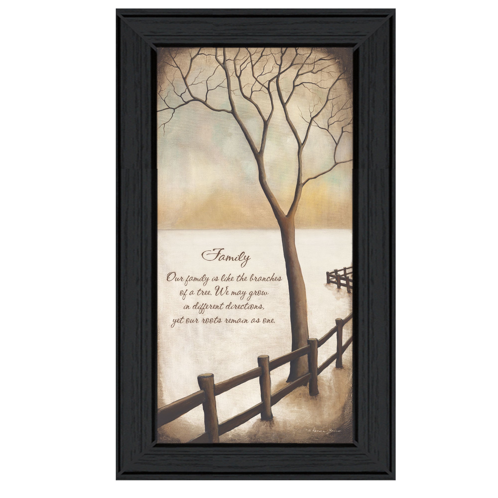 "Family" By Kendra Baird, Ready to Hang Framed Print, Black Frame