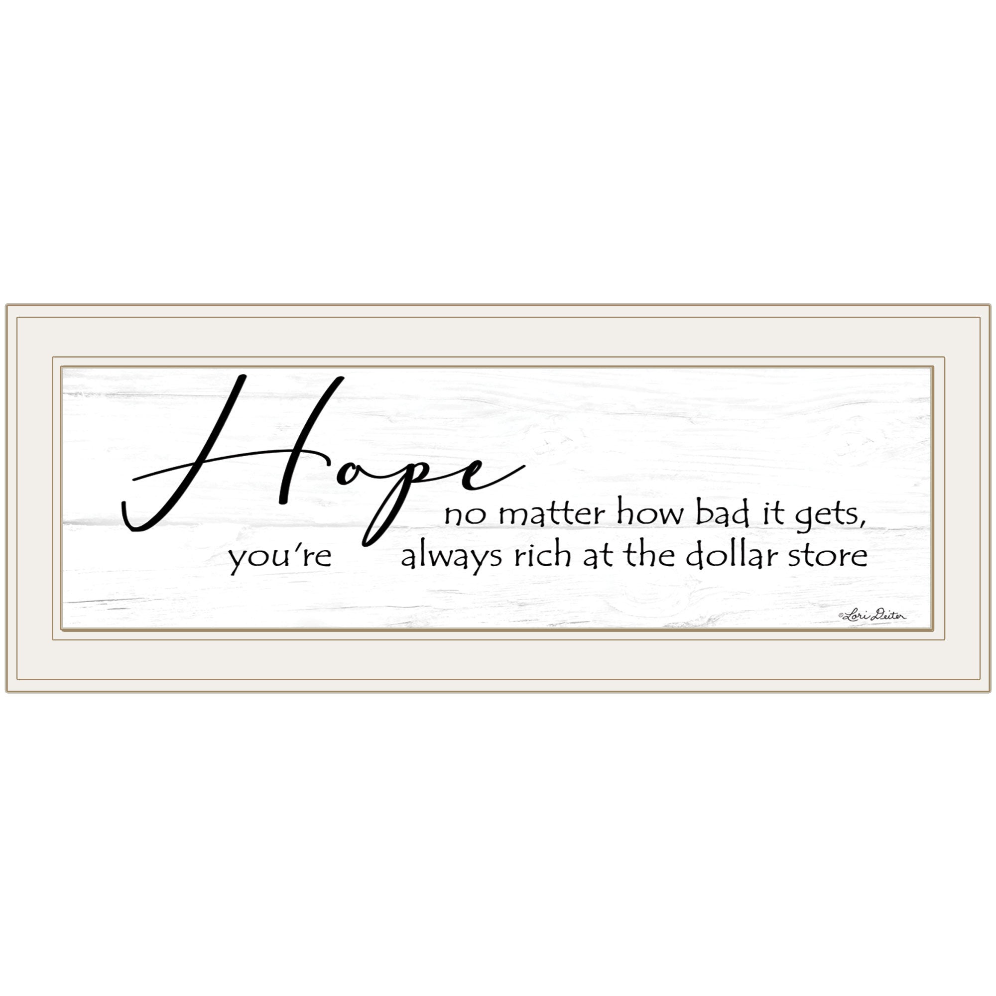 "Hope" by Lori Deiter, Ready to Hang Framed Print, White Frame