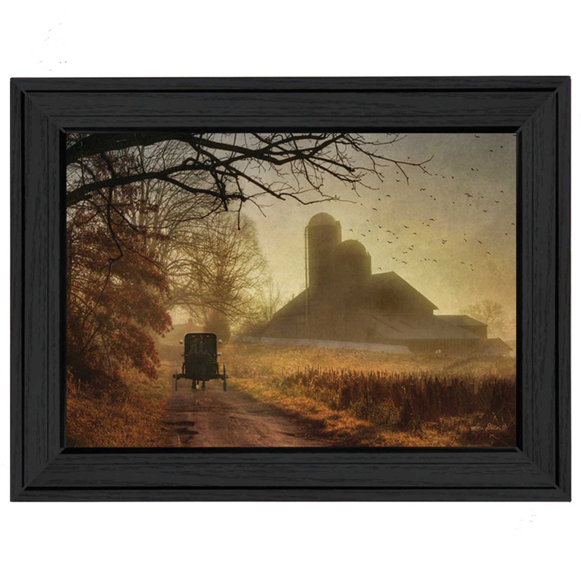 "Sunday Morning" By Lori Deiter, Printed Wall Art, Ready To Hang Framed Poster, Black Frame