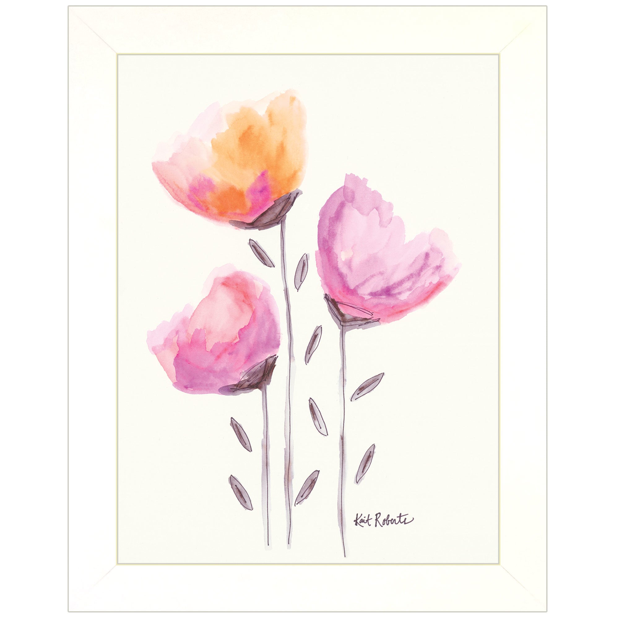 "Grow Through It" by Kait Roberts, Ready to Hang Framed Print, White Frame