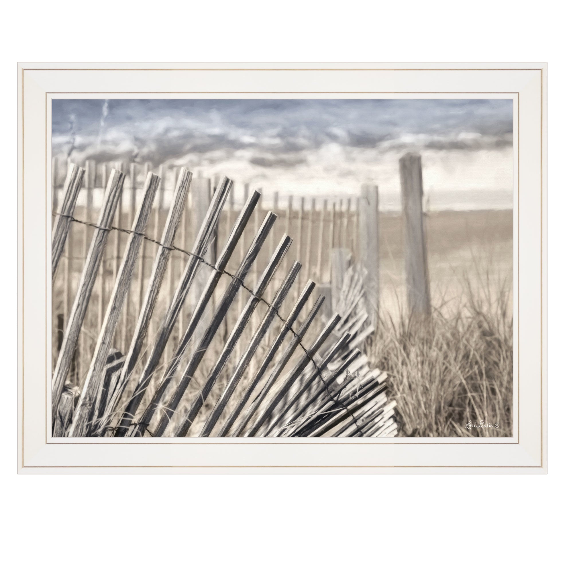 "On The Coastline" by Lori Deiter, Ready to Hang Framed Print, White Frame