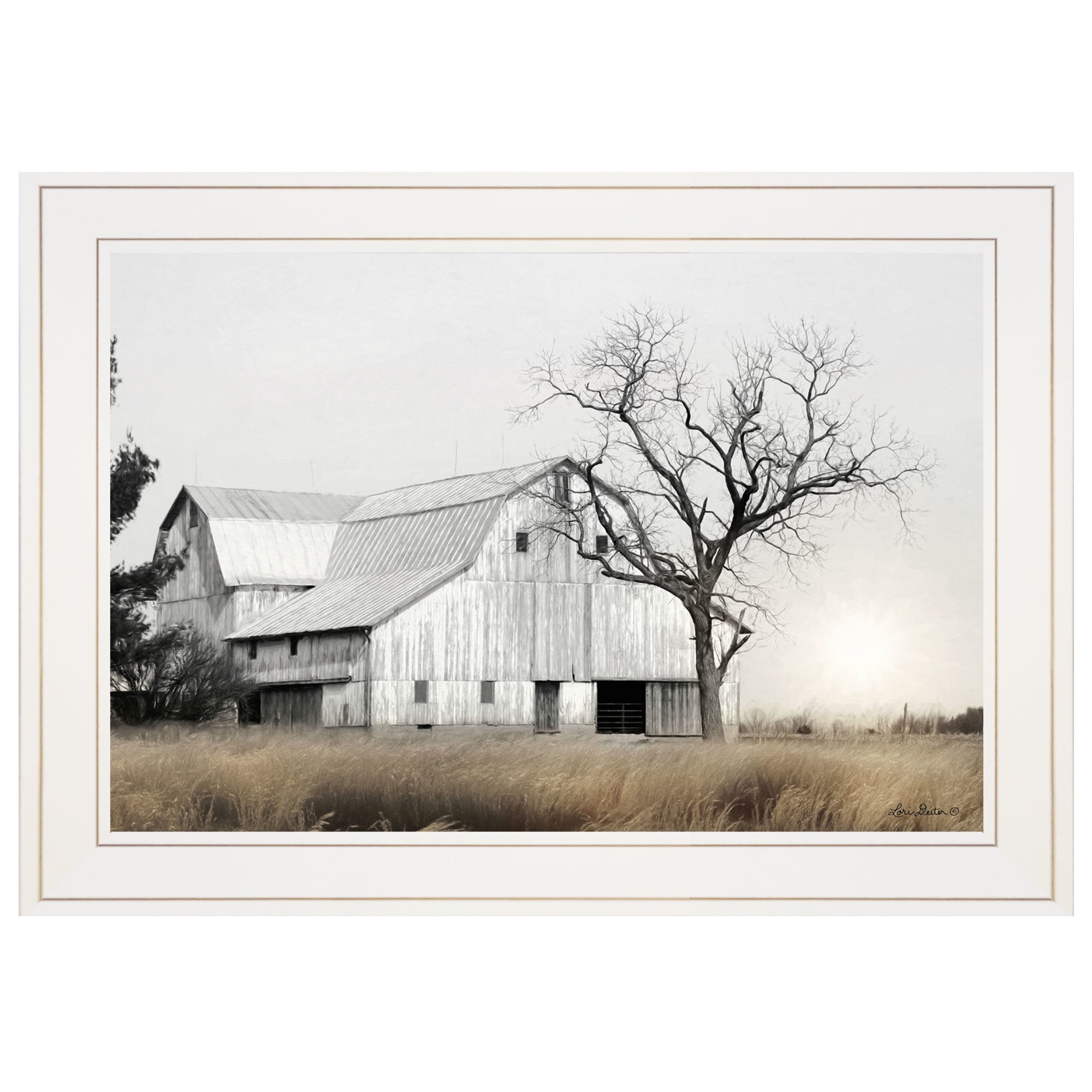 "Ohio Fields I" by Lori Deiter, Ready to Hang Framed Print, White Frame